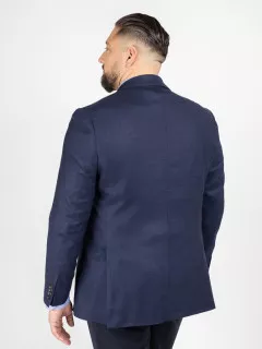 Veste Texturee Collect. Privee Capel Tissu Loro Piana marine homme grande taille - Capelstore