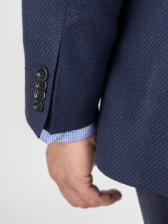 Veste Texturee Collect. Privee Capel Tissu Loro Piana marine homme grande taille - Capelstore