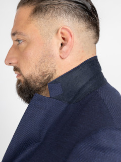Veste Texturee Collect. Privee Capel Tissu Loro Piana marine homme grande taille - Capelstore