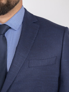 Veste Texturee Collect. Privee Capel Tissu Loro Piana marine homme grande taille - Capelstore