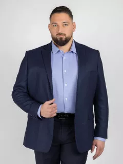 Veste Texturee Collect. Privee Capel Tissu Loro Piana marine homme grande taille - Capelstore