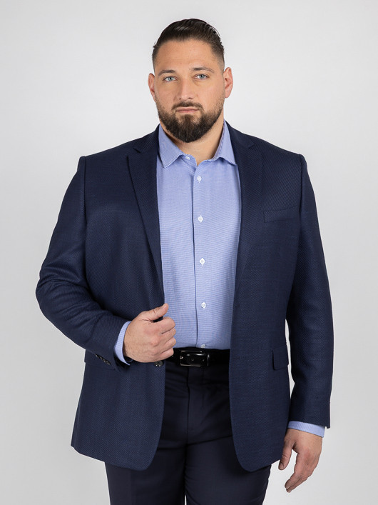 Veste Texturee Collect. Privee Capel Tissu Loro Piana marine homme grande taille - Capelstore