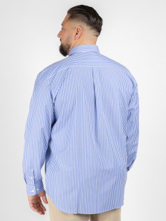 Chemise Rayee Ralph Double Retors Capel Grande Taille bleu homme grande taille - Capelstore