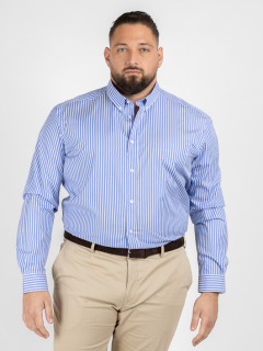 Chemise Rayee Ralph Double Retors Capel Grande Taille bleu homme grande taille - Capelstore