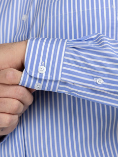 Chemise Rayee Ralph Double Retors Capel Grande Taille bleu homme grande taille - Capelstore