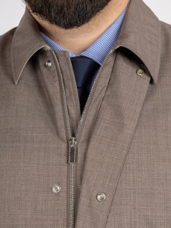 Parka Beige Tissu Loro Piana Paul & Shark Grande Taille beige taupe homme grande taille - Capelstore