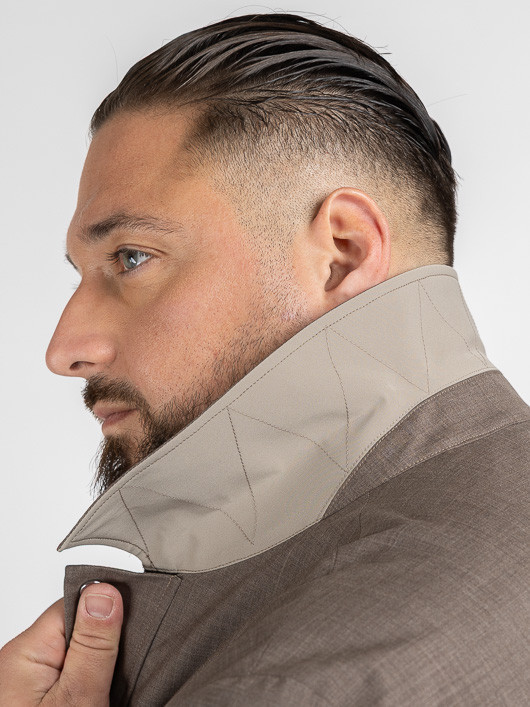 Parka Beige Tissu Loro Piana Paul & Shark Grande Taille beige taupe homme grande taille - Capelstore