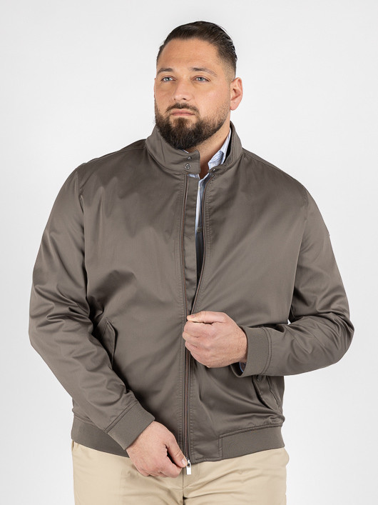 Blouson Leger Zippe Bugatti Grande Taille kaki homme grande taille - Capelstore
