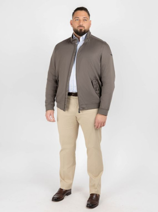Blouson Leger Zippe Bugatti Grande Taille kaki homme grande taille - Capelstore