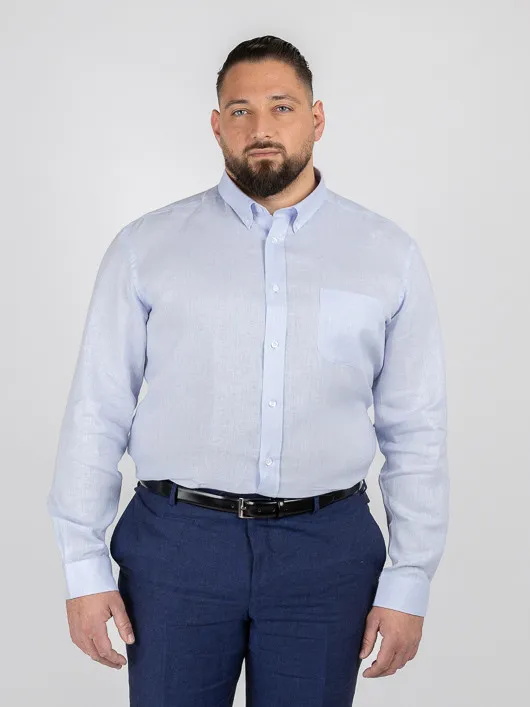Chemise Ralph Lin Ciel Capel Grande Taille bleu ciel homme grande taille - Capelstore