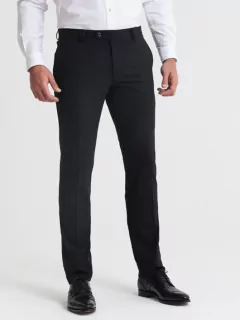 Pantalon de ville bi-extensible auto défroissable noir homme grande taille | Capel