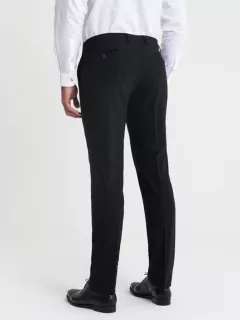 Pantalon de ville bi-extensible auto défroissable noir homme grande taille | Capel