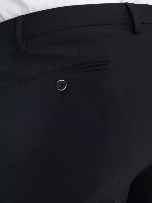 Pantalon de ville bi-extensible auto défroissable noir homme grande taille | Capel