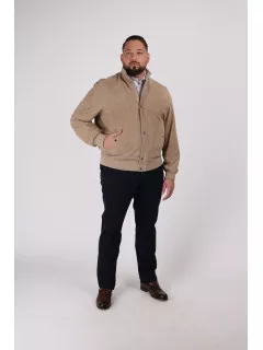 Blouson Cuir Beige Paul& Shark Grande Taille beige homme grande taille - Capelstore