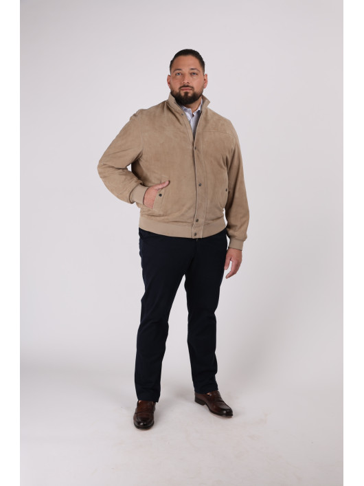 Blouson Cuir Beige Paul& Shark Grande Taille beige homme grande taille - Capelstore