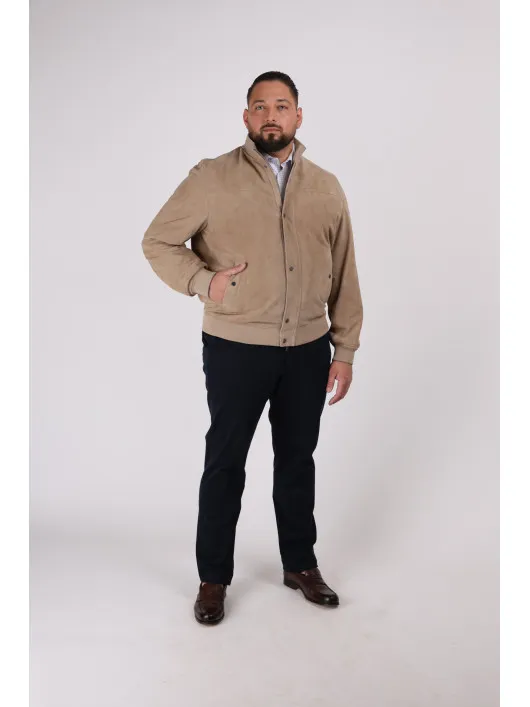 Blouson Cuir Beige Paul& Shark Grande Taille beige homme grande taille - Capelstore