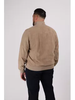 Blouson Cuir Beige Paul& Shark Grande Taille beige homme grande taille - Capelstore