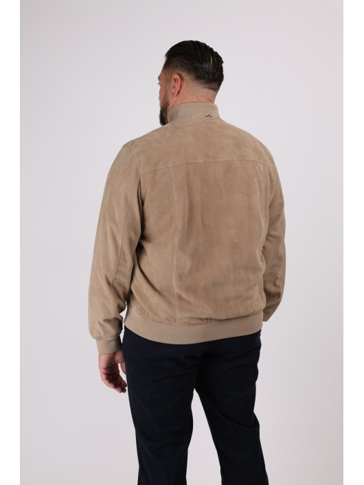 Blouson Cuir Beige Paul& Shark Grande Taille beige homme grande taille - Capelstore