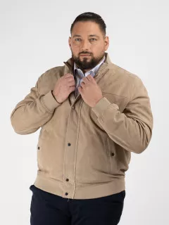 Blouson Cuir Beige Paul& Shark Grande Taille beige homme grande taille - Capelstore