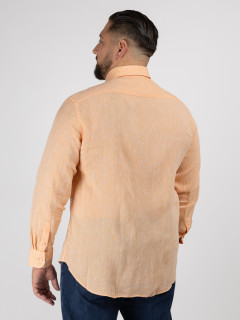 Chemise En Lin Paul & Shark Grande Taille cannelle homme grande taille - Capelstore