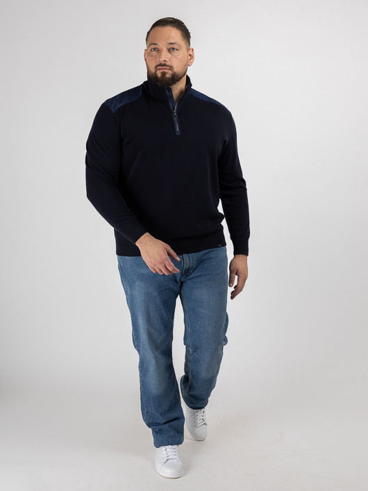 Pull Camionneur Paul & Shark Grande Taille marine homme grande taille - Capelstore