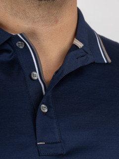 Polo Mercerise Marine Paul & Shark Grande Taille marine homme grande taille - Capelstore
