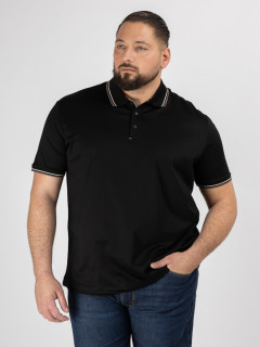 Polo Mercerise Noir Paul & Shark Grande Taille noir homme grande taille - Capelstore