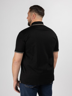 Polo Mercerise Noir Paul & Shark Grande Taille noir homme grande taille - Capelstore
