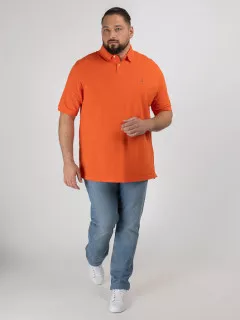 Polo Orange Tommy Hilfiger Grande Taille cannelle homme grande taille - Capelstore