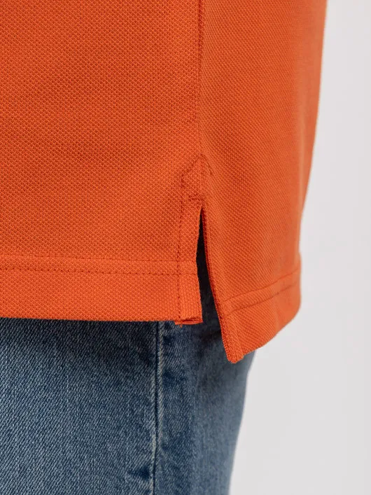 Polo Orange Tommy Hilfiger Grande Taille cannelle homme grande taille - Capelstore