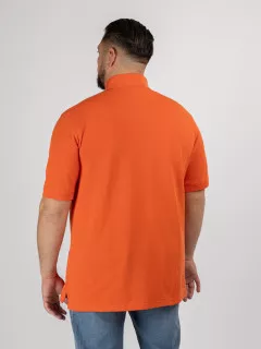 Polo Orange Tommy Hilfiger Grande Taille cannelle homme grande taille - Capelstore
