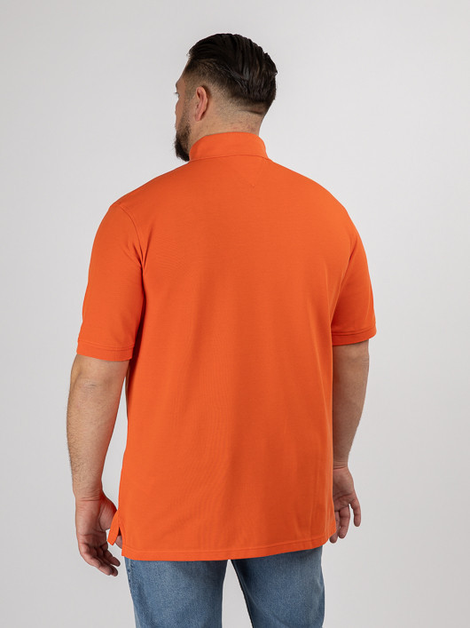 Polo Orange Tommy Hilfiger Grande Taille cannelle homme grande taille - Capelstore
