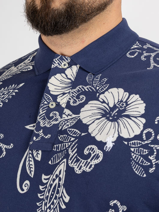 Polo Fleurs Ralph Lauren Grande Taille marine homme grande taille - Capelstore