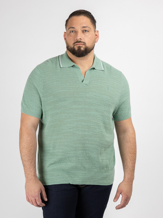 Polo Maille Vert Ralph Lauren Grande Taille vert amande homme grande taille - Capelstore