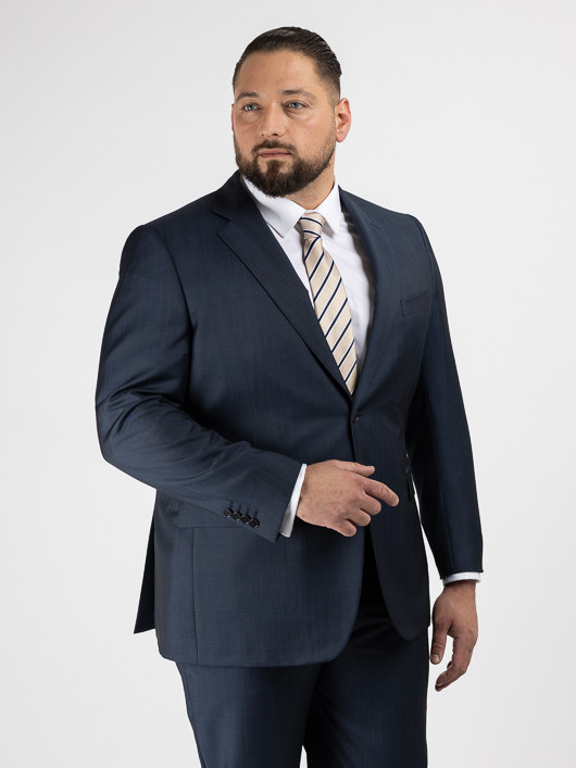 Costume Metalizzato Pal Zileri Grande Taille marine homme grande