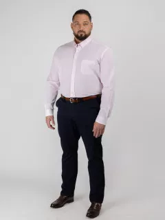 Chemise Ralph Lin Rose Capel Grande Taille rose homme grande taille - Capelstore