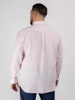 Chemise Ralph Lin Rose Capel Grande Taille rose homme grande taille - Capelstore
