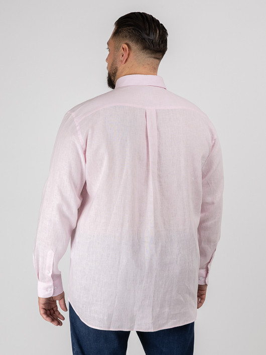 Chemise Ralph Lin Rose Capel Grande Taille rose homme grande taille - Capelstore