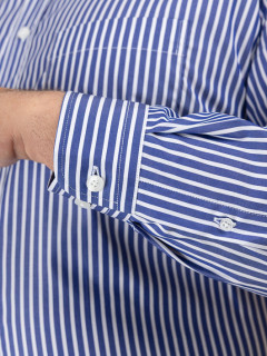 Chemise Ralph Rayee Double Retors Capel Grande Taille marine homme grande taille - Capelstore