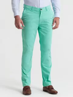 Chino Uni Vert Capel Grandes Tailles