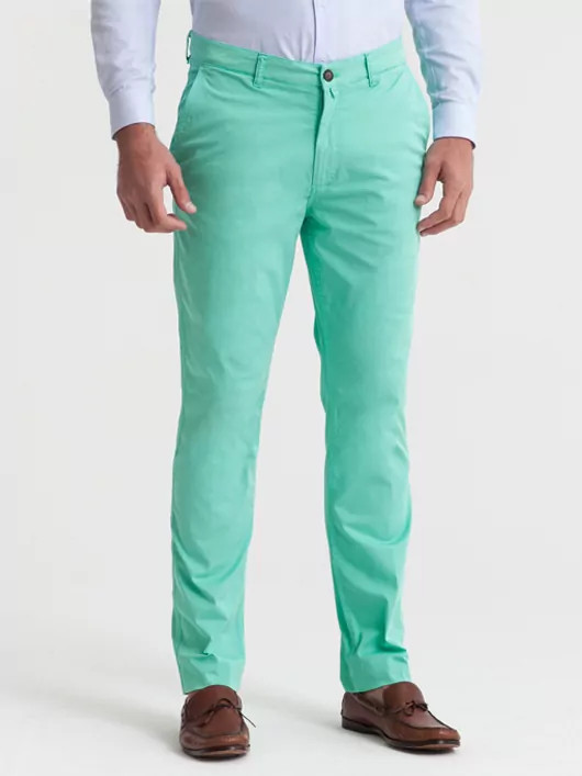 Chino Uni Vert Capel Grandes Tailles