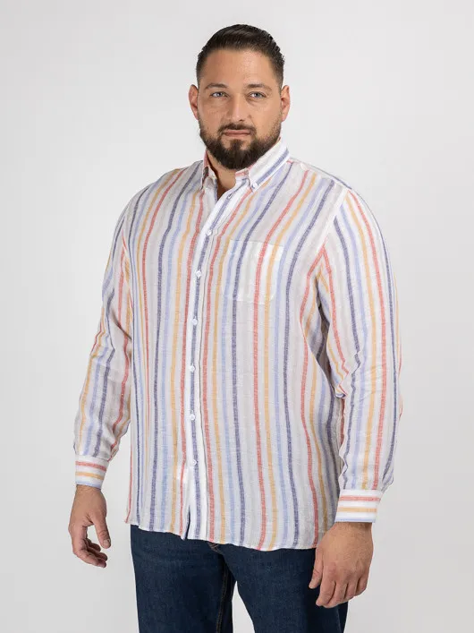 Chemise Ralph Lin Raye Capel Capel Grande Taille  homme grande taille - Capelstore