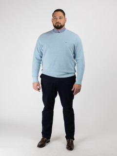 Pull Texture Bleu Ciel Tommy Hilfiger Grande Taille bleu ciel homme grande taille - Capelstore