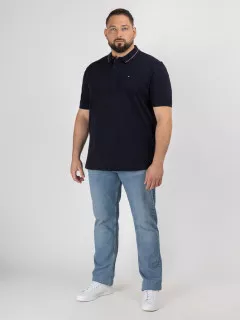 Polo Marine Tommy Hilfiger Grande Taille marine homme grande taille - Capelstore
