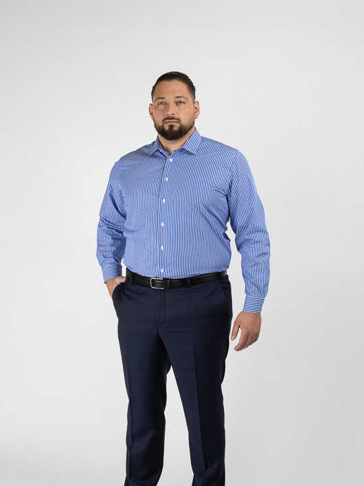 Chemise Rayee Max Capel Capel Grande Taille bleu homme grande taille - Capelstore