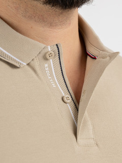 Polo Beige Tommy Hilfiger Grande Taille beige homme grande taille - Capelstore