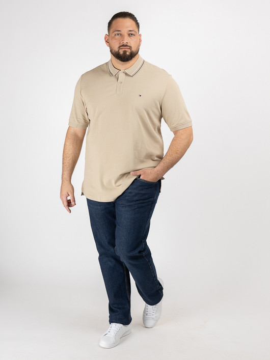 Polo Beige Tommy Hilfiger Grande Taille beige homme grande taille - Capelstore