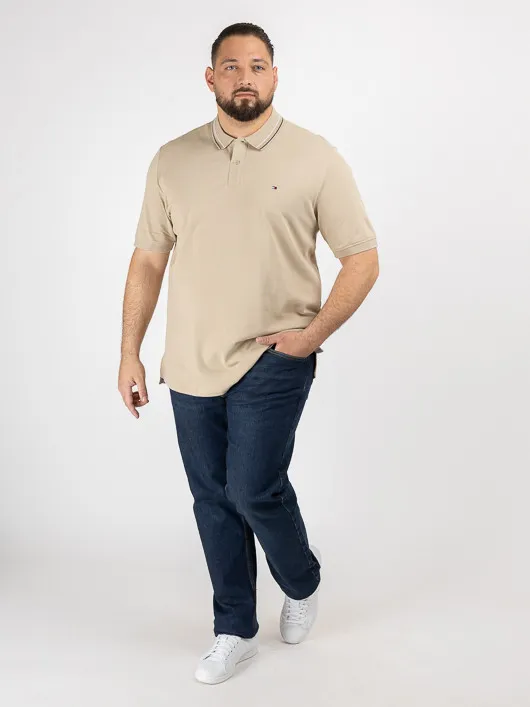Polo Beige Tommy Hilfiger Grande Taille beige homme grande taille - Capelstore