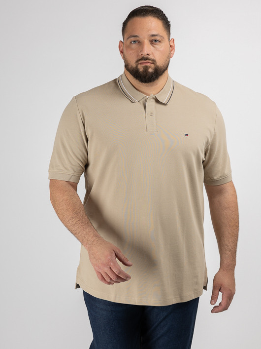 Polo Beige Tommy Hilfiger Grande Taille beige homme grande taille - Capelstore