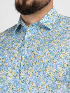 Chemisette Gianno Citrons Capel Grande Taille bleu/jaune/vert homme grande taille - Capelstore